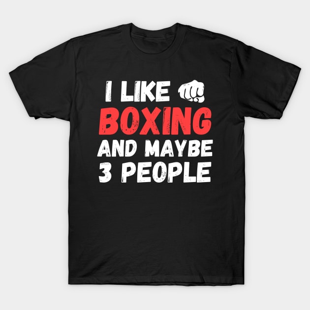 I like boxing and maybe 3 people, funny gift for boxer T-Shirt by fighterswin